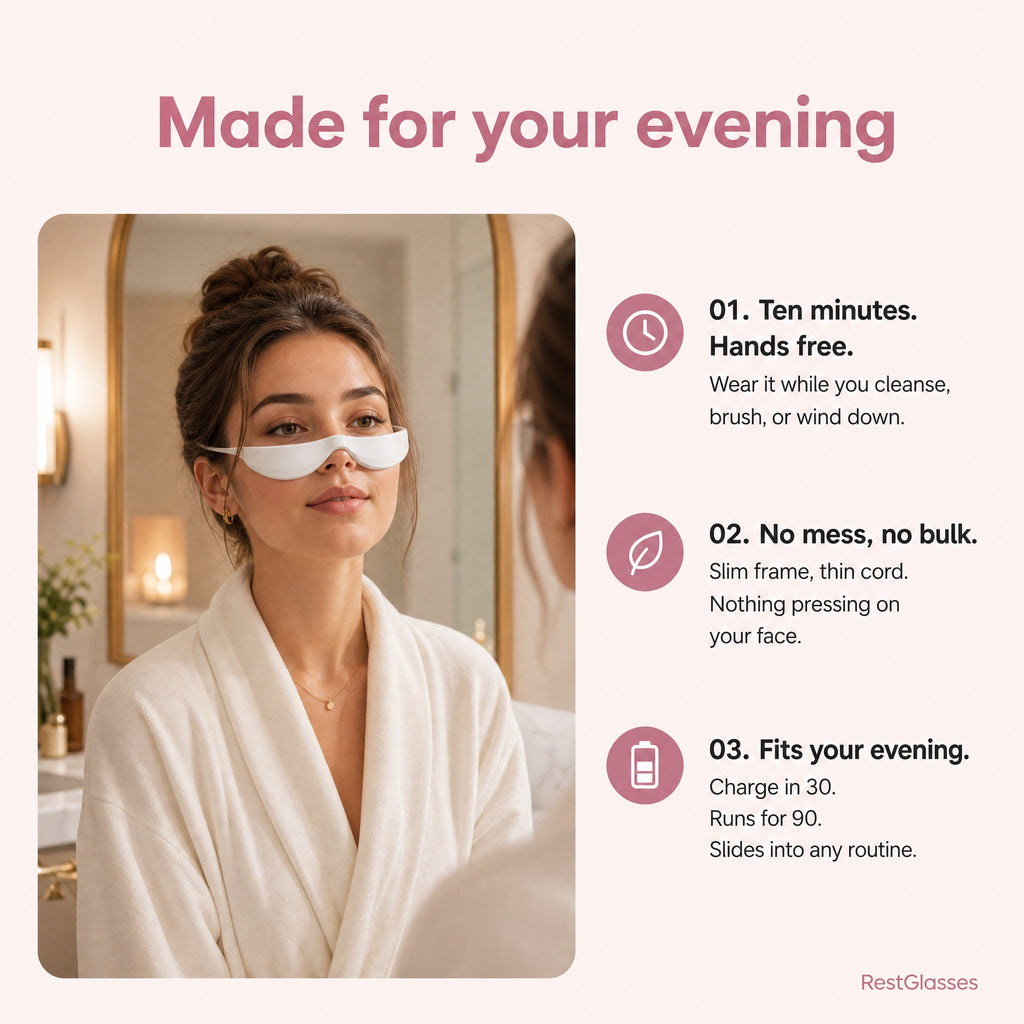 RestGlasses Red Light & Microcurrent Eye Device