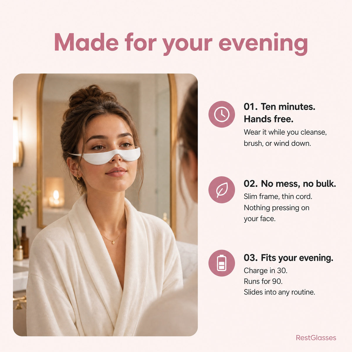 RestGlasses Red Light & Microcurrent Eye Device